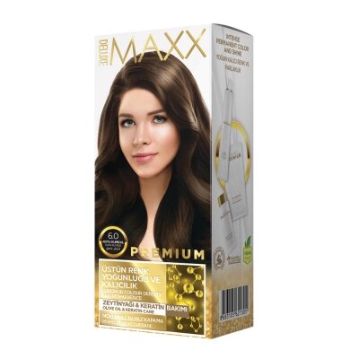 Фарба для волосся MAXX Deluxe 6.0 Темно-русявий 50 мл + 50 мл + 10 мл
