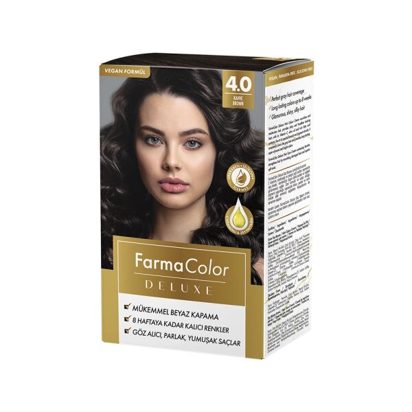 Farmasi Крем-фарба для волосся Farma Color Deluxe Каштановий 4.0 від компанії Інжир - фото 1