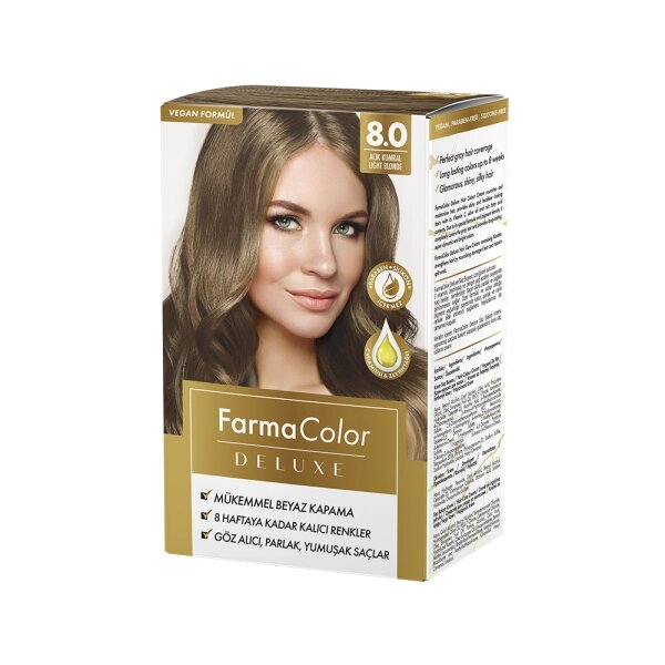 Farmasi  Крем-фарба для волосся Farma Color Deluxe Світлий блонд 8.0 від компанії Інжир - фото 1