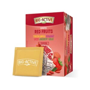 Фруктово-трав'яний чай "Червоні фрукти + гуарана" Big-Active, 20 пак. по 2,25 г