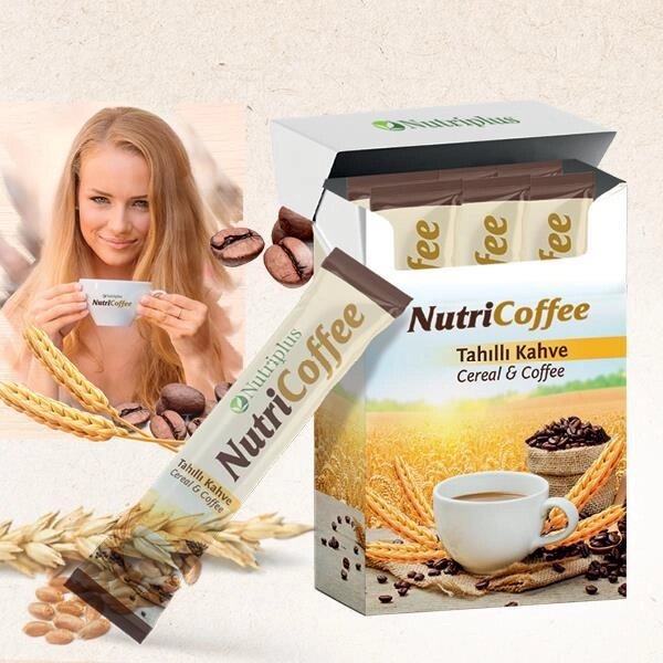 Кава в стиках із додаванням ячменю і жита Nutri Coffee Nutriplus, 16 шт. по 2 г Farmasi, термін 12/23 від компанії Інжир - фото 1