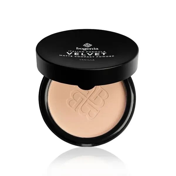 Компактна пудра для вишукана Bogenia Matte Powder Velvet Vanilla від компанії Інжир - фото 1