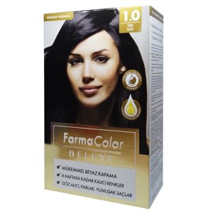 Крем-фарба для волосся Farma Color Deluxe Чорний 1.0 Farmasi