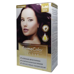 Крем-фарба для волосся Farma Color Deluxe Червоний оберінг 3.66 Farmasi