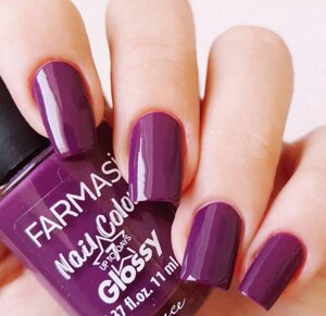 Лак для нігтів 10 Фіолетовий Glossy Farmasi