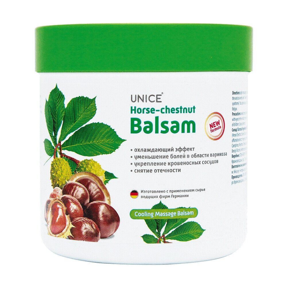 Масажний гель-бальзам із кінського каштана Unice, 500 мл від компанії Інжир - фото 1