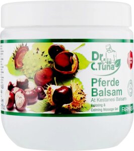 Масажний охолоджувальний гель бальзам, Каштан Pferde Balsam, з кінським каштаном, 500 мл Dr. C. Tuna Farmasi