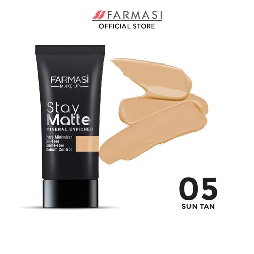 Матуючий тональний крем Stay Matte 05 Бронзовий Make Up Farmasi