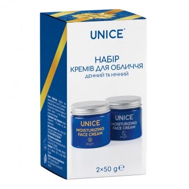 Набір кремів для обличчя Unice 50/50 мл від компанії Інжир - фото 1