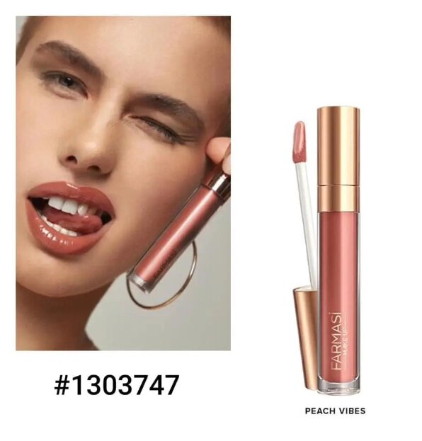 ОЧЕНКА! Блиск для губ Farmasi Nude for All Lip Gloss 04 Соковитий персик/Peach Vibes Make Up Farmasi, 4 мл від компанії Інжир - фото 1