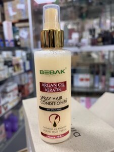 Двофазний кондиціонер для волосся з органом і кератином Bebak Argan oil keratin