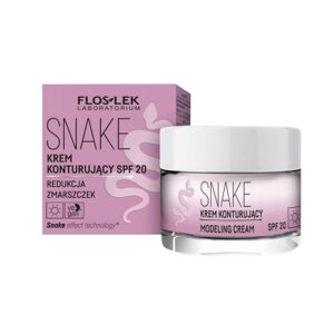 Денний моделюючий крем для обличчя проти зморшок з SPF 20 Snake Effect FLOSLEK 50 мл