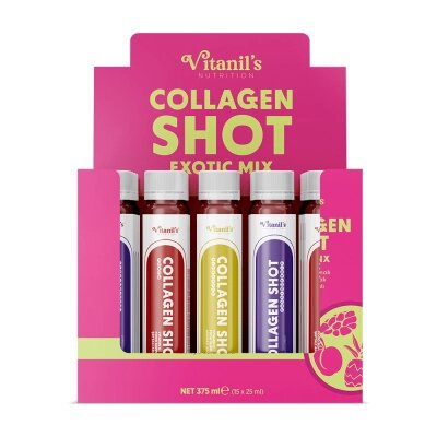 Питна дієтична добавка Колаген "Мікс смаків" Vitanil's 15 шт. х25 мл від компанії Інжир - фото 1