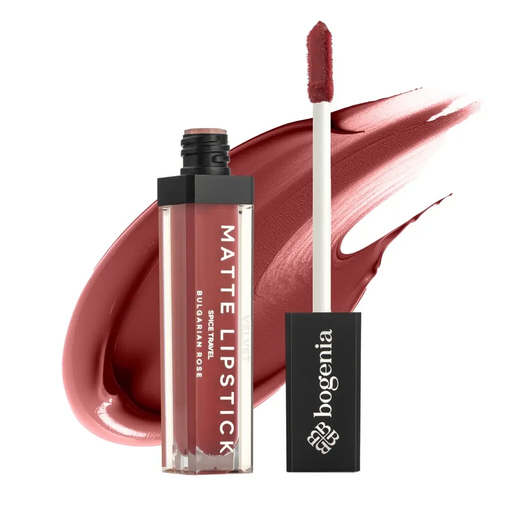 Помада рідка для губ Liquid Matte Lipstick Spice Travel Bogenia BG720-020 Bulgarian Rose від компанії Інжир - фото 1