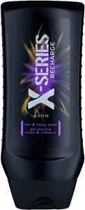 Шампунь-гель для душу для чоловіків X-Series Recharge, Ейвон, Avon, 250 мл