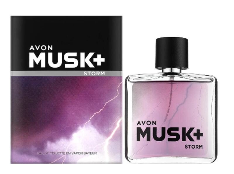 Туалетна вода чоловіча Musk Storm+ Avon, 75 мл від компанії Інжир - фото 1