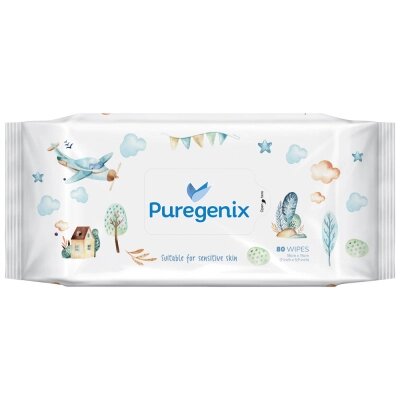 Вологі серветки для дітей Puregenix 80 шт від компанії Інжир - фото 1