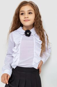 Блуза для дівчаток ошатна, колір білий, 172R103