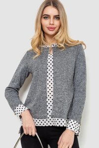 Блуза жіноча обманка -уцінка, колір сірий, 230R53-6-U-5