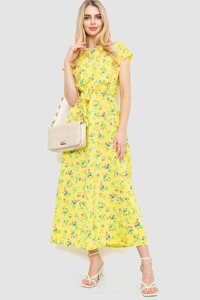 Сукня з квітковим принтом -уцінка, колір жовтий, 214R055-U