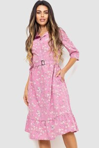 Сукня з принтом, колір рожевий, 230R040-4