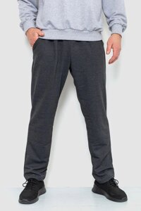 Спорт штани чоловічі двонитка, колір темно-сірий, 241R1623