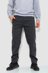 Спорт чоловічі штани на флісі, колір темно-сірий, 244R41153