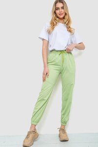 Спорт штани жіночі однотонні, колір салатовий, 129RH021