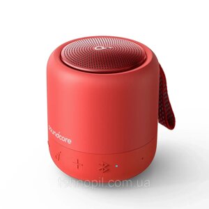 Anker Soundcore Mini 3 Red Bluetooth колонка - 15 годин роботи Повністю вологозахищена IPX7 USB-C