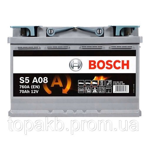 Аккумулятор Bosch  AGM (Gel)70 Ah 760 A S5 від компанії ФОП Філіп'єв - фото 1