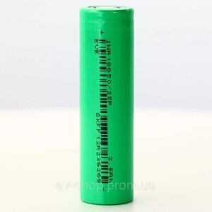 Акумулятор високострумовий Eve Li-ion 18650 2500mAh 12C 30A