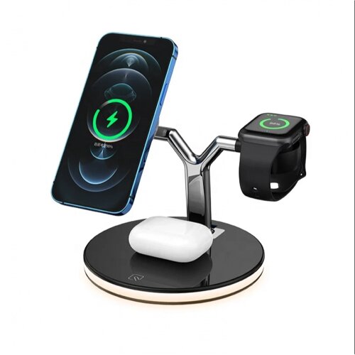 Бездротове заряджання 4 in1 MagSafe 4in1 25W для iPhone/Apple Watch/AirPods швидке заряджання