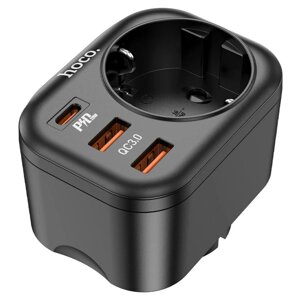 Швидка зарядка HOCO NS3 2 USB и 1Type-C (including 1C2A PD20W fast charge) black