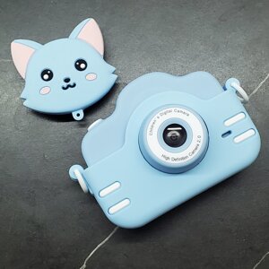 Дитячий фотоапарат із селфі камерою та відеозніманням і 3 гри в меню A3S Cat blue Синій