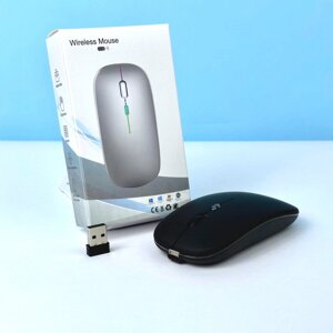 Комп'ютерна бездротова ігрова Wireless миша 221 RGB з підсвіткою USB Charge чорна