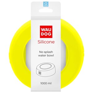 Миска-непроливайка WAUDOG Silicone, 1 л жовтий