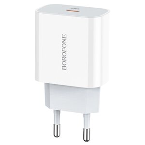 Мережевий зарядний пристрій BOROFONE BA38A Plus Speedy PD20W White