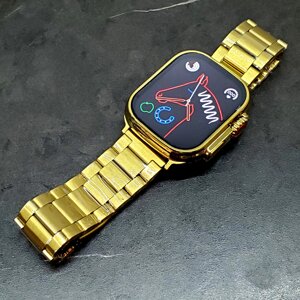 Смарт-годиник Smart Watch Series 8 Hoco Y12 Ultra 49 мм Golden 320 мАч з укр меню