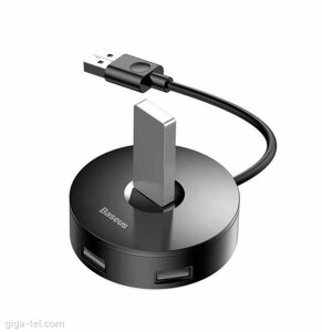 USB-Hub Baseus round box HUB adapter （USB3.0 to USB3.0*1+USB2.0*3）Black