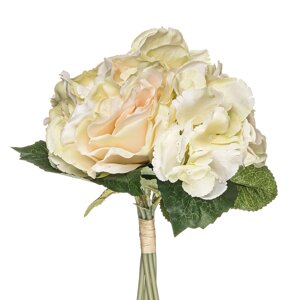 Штучна троянда Марі букет, кремовий
