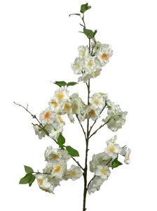 Штучний Яблуневий цвіт Гілка з листом білий