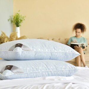 Подушка для сну пухова Natural пух 30% і 70% перо, бавовна ТМ IDEIA 50х70 см