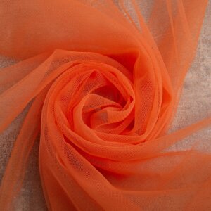 Тканина фатин декоративний морква