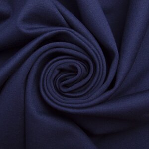 Ткань трикотаж Прага-640grm на флисе темно синій