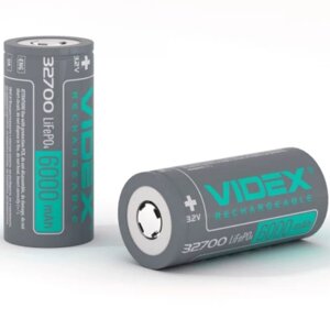 Акумулятор 32700 LiFePO4 6000mAh без захисту (бл-1шт) Videx