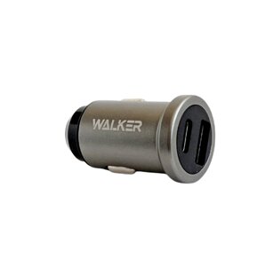 Автомобільний зарядний пристрій WALKER WCR-25 1USB + Type-C 3,1А QC+PD чорний