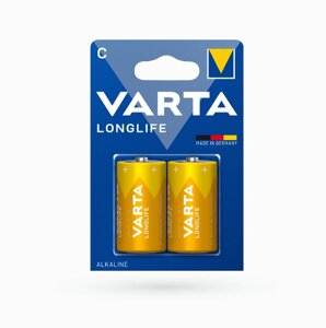 Батарейка лужна C/LR14 (бл-2шт) VARTA Longlife