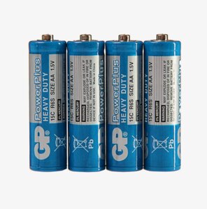 Батарейка сольова AA/R6 (пл-4шт) GP Powerplus