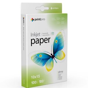 Папір 10*15см глянцевий 180г/м картон. уп 100 шт ColorWay PrintPro PGE1801004R