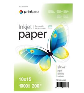 Папір 10*15см глянцевий 200г/м 1000 шт ColorWay PrintPro PGE20010004R